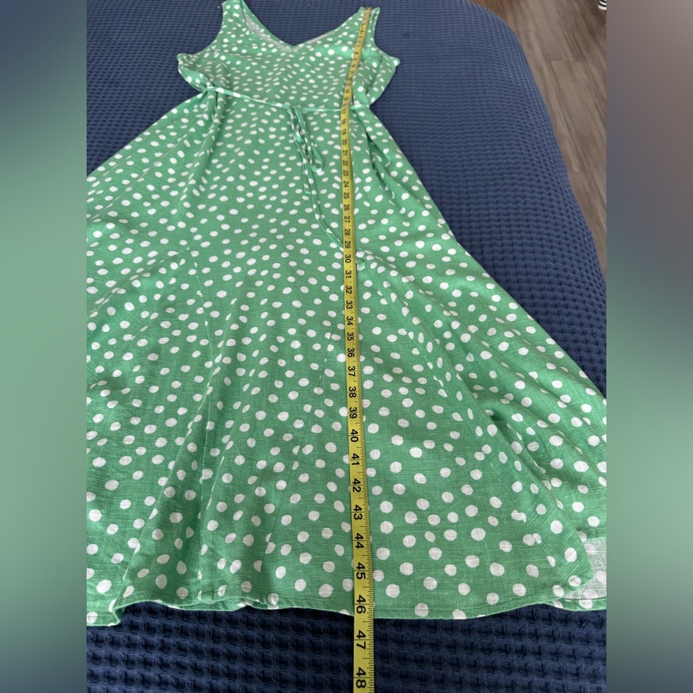 LOFT Dotted Godet Double V Midi Dress - Size S - Picture 12 of 12